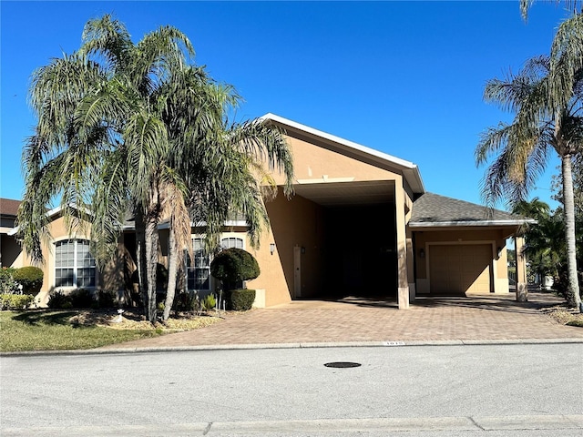 view of front of house featuring a garage