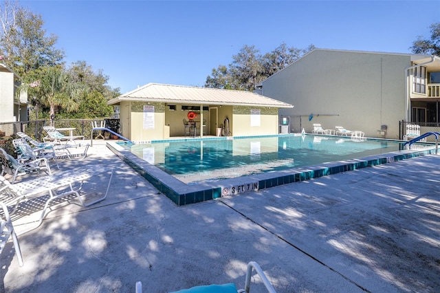 view of pool with a patio area