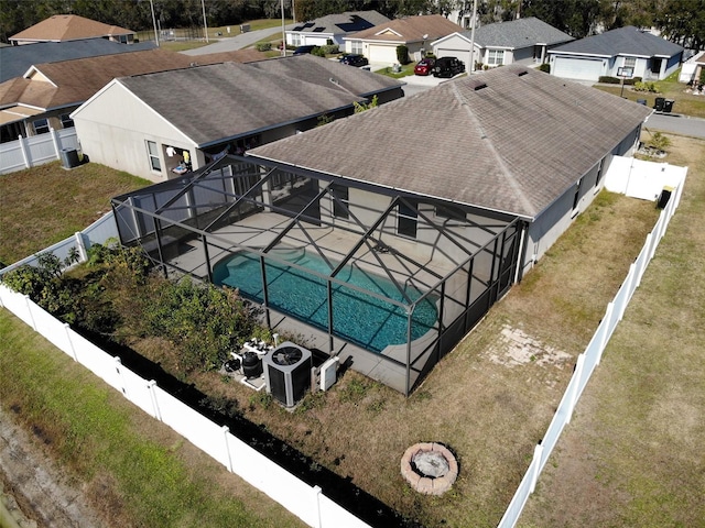 drone / aerial view with a residential view