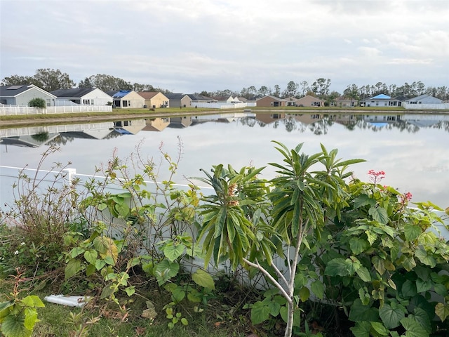 property view of water with a residential view