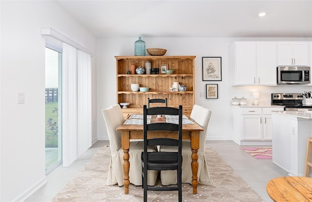 view of dining area