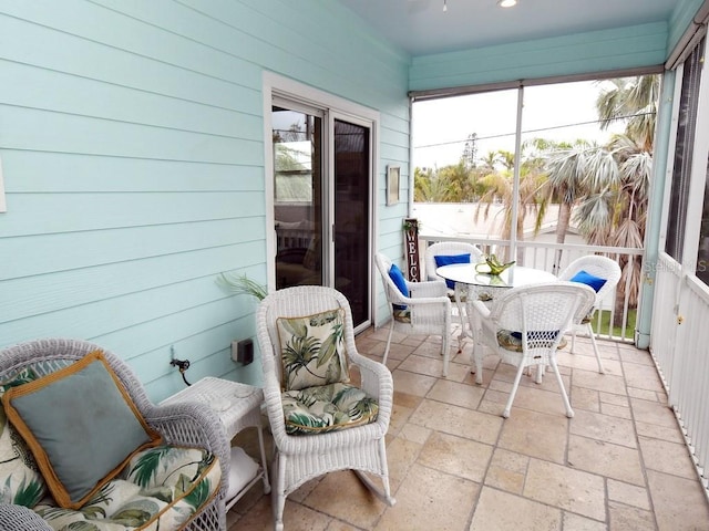 view of sunroom