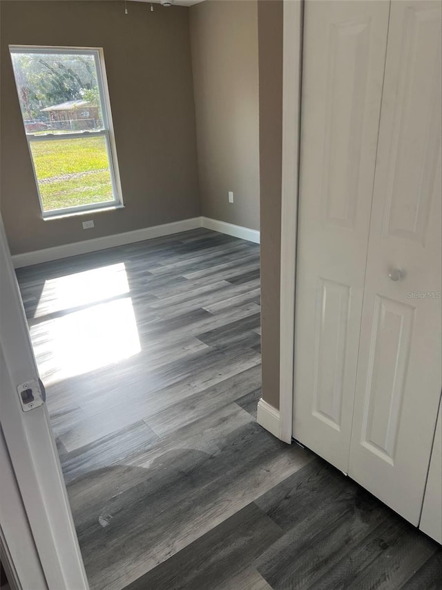 interior space featuring dark hardwood / wood-style floors