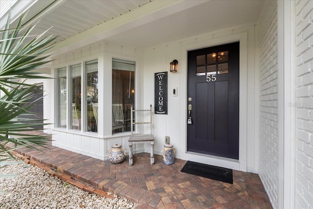 view of doorway to property