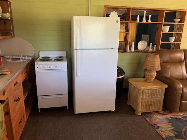 kitchen featuring white appliances