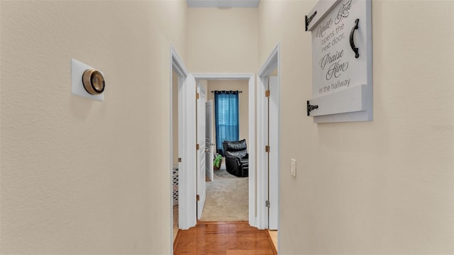 hall featuring hardwood / wood-style flooring