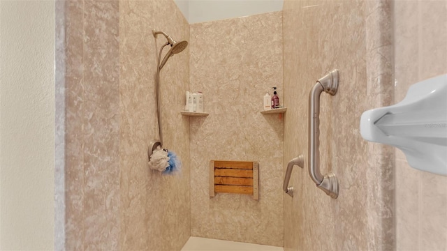 room details with tiled shower