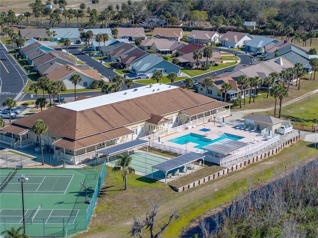 bird's eye view with a residential view