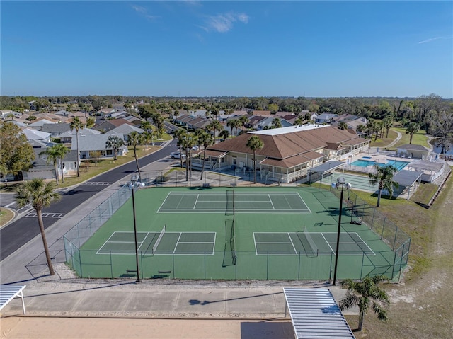 bird's eye view with a residential view