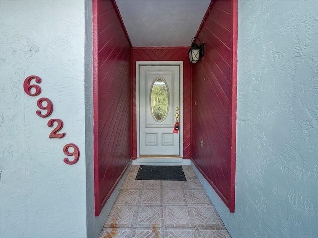 view of doorway to property