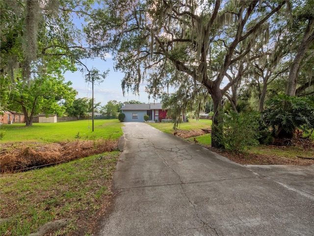 view of front of house with a front yard