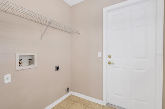 laundry room with electric dryer hookup and washer hookup