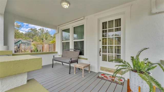 view of wooden deck