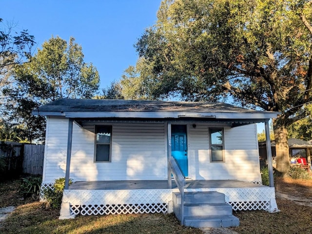 view of front of house with covered porch