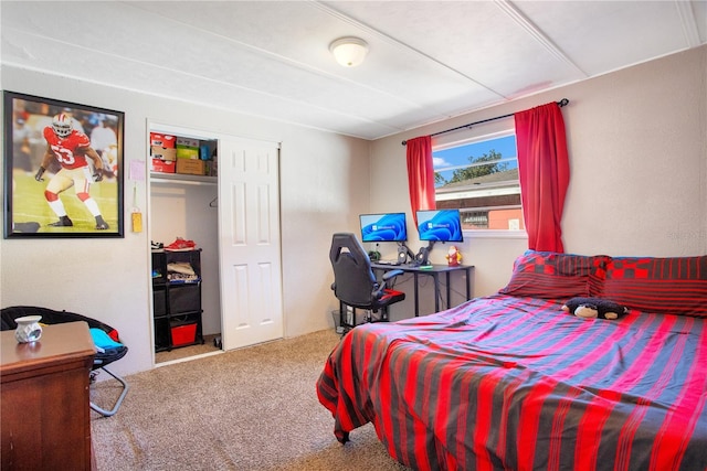 bedroom with carpet floors