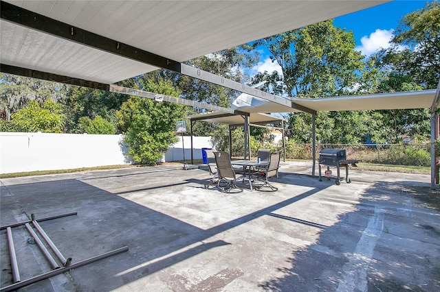 view of patio featuring area for grilling