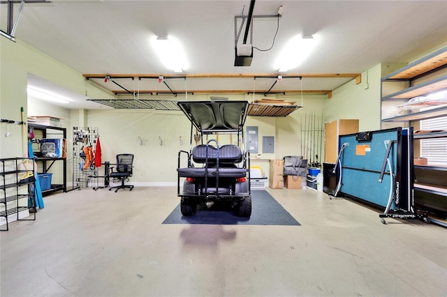 garage featuring electric panel