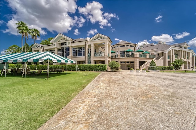 view of property featuring a garage