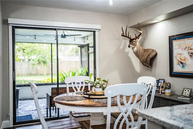 view of dining area