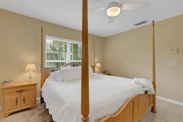 bedroom with ceiling fan