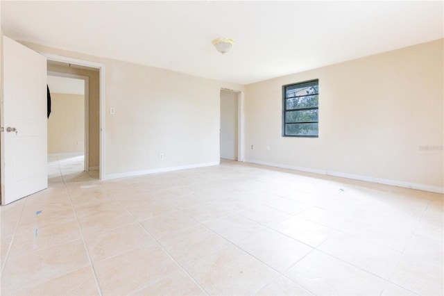 view of tiled spare room