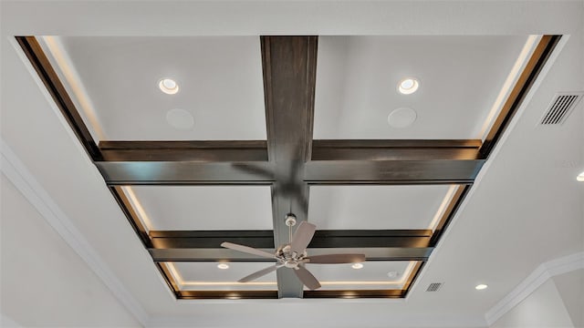 interior details with ceiling fan