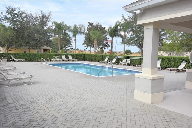 view of pool with a patio