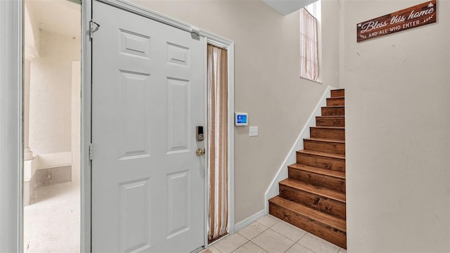 view of tiled entryway