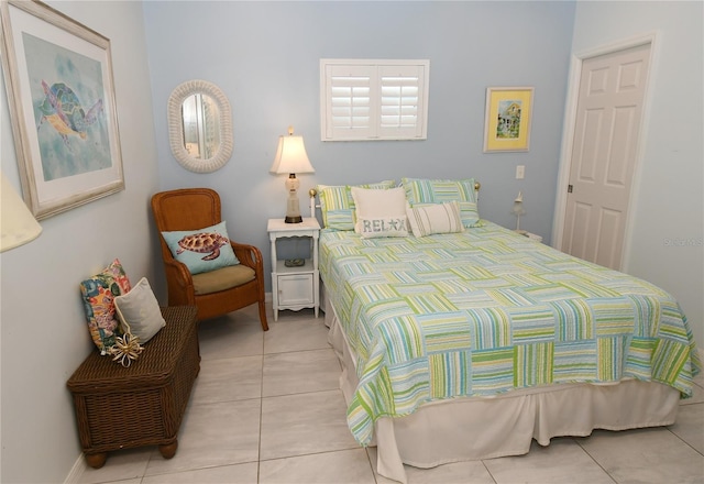 view of tiled bedroom