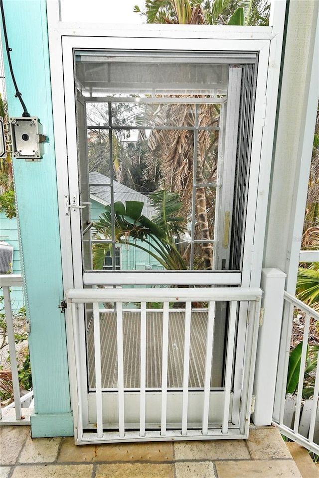 view of doorway to property