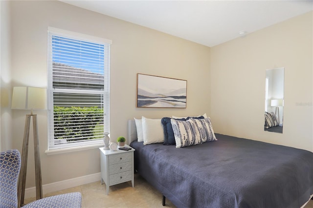 view of tiled bedroom