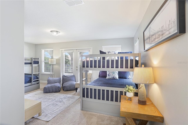 bedroom featuring carpet flooring