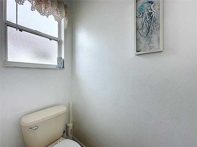 bathroom featuring toilet and a wealth of natural light