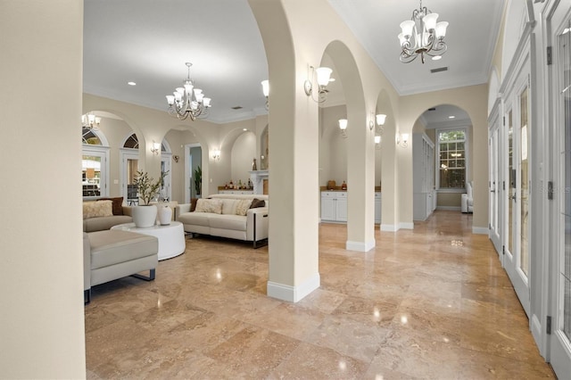 1665 Blue Heron Ln, Lakeland, FL 33813 - building lobby featuring crown molding and recessed lighting
