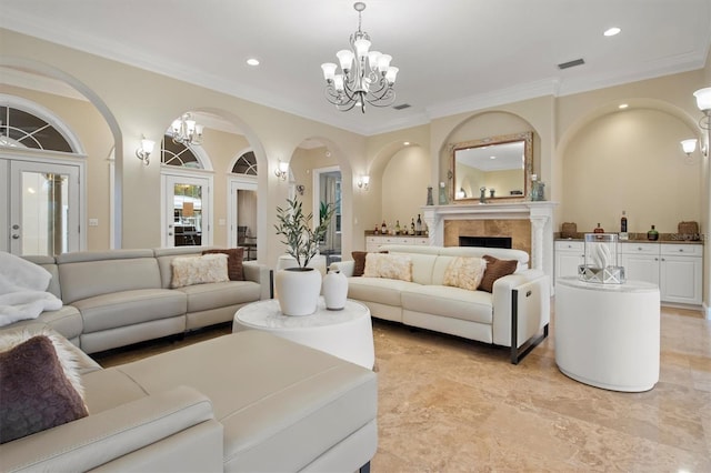 1665 Blue Heron Ln, Lakeland, FL 33813 - lobby featuring recessed lighting and crown molding