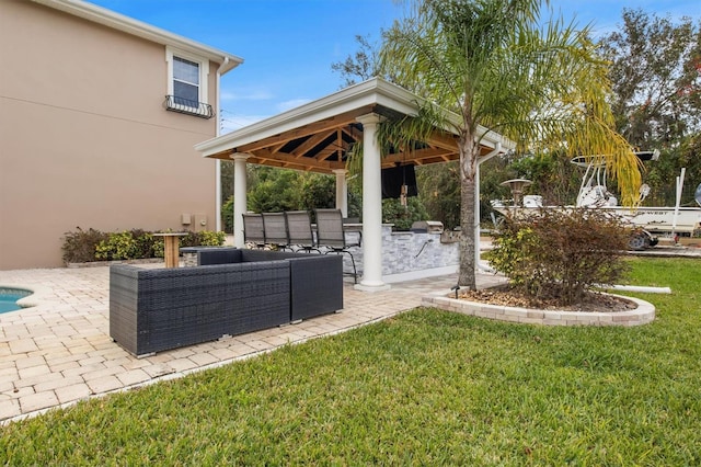 1665 Blue Heron Ln, Lakeland, FL 33813 - view of patio with a gazebo, an outdoor hangout area, and exterior bar