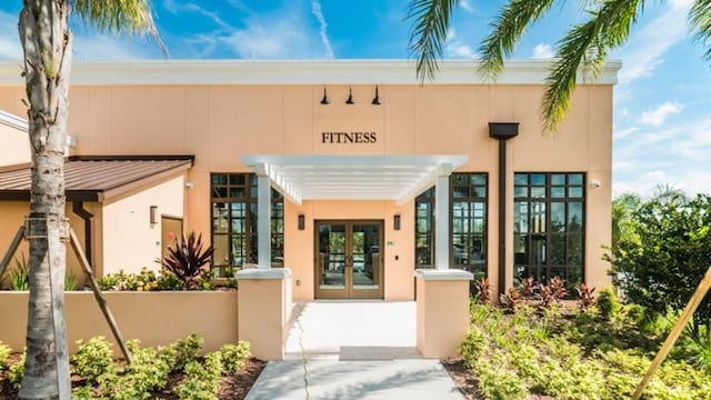 entrance to property with french doors