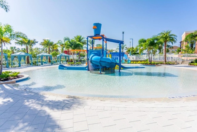 view of playground featuring a gazebo