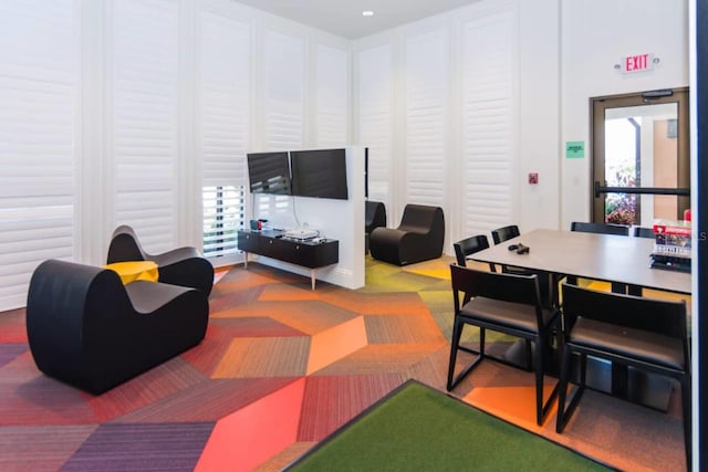 view of carpeted living room