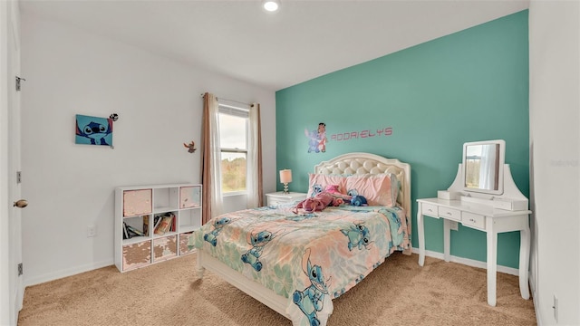 view of carpeted bedroom