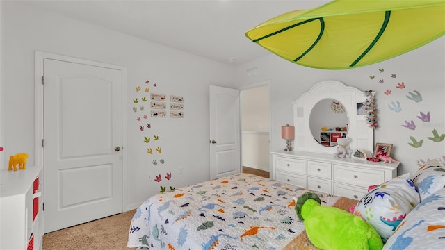 view of carpeted bedroom