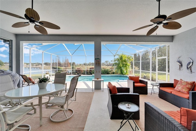 view of sunroom / solarium