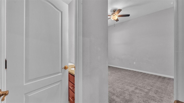 212 Kissengen Park Dr, Bartow, FL 33830 - unfurnished room featuring a ceiling fan, carpet flooring, and baseboards