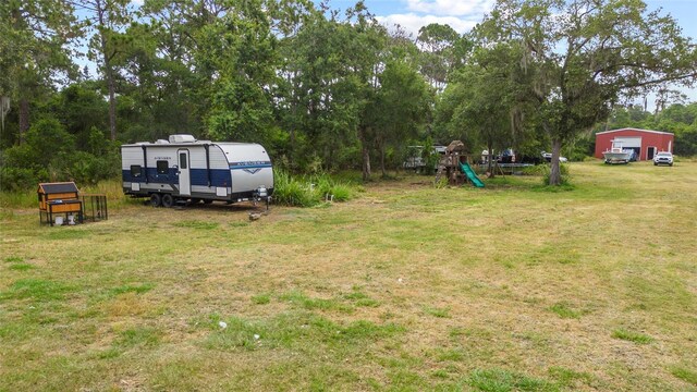 view of yard featuring a playground