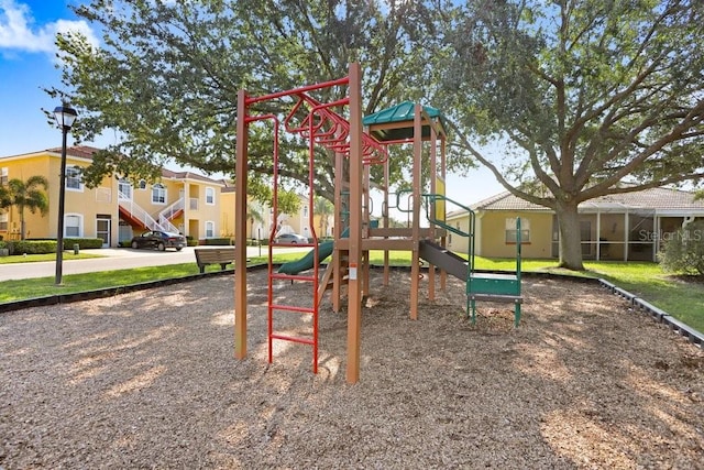 view of jungle gym