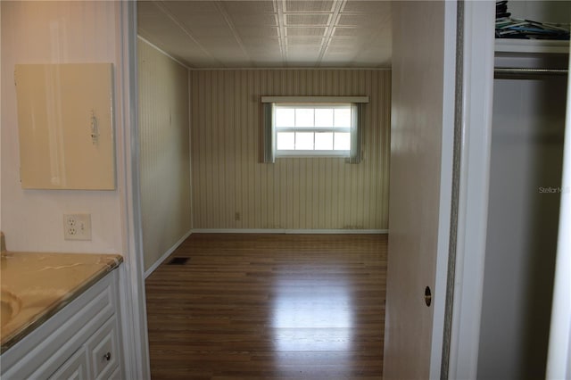 interior space with hardwood / wood-style flooring