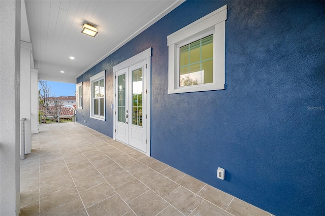 view of patio with french doors