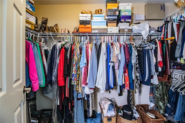 view of walk in closet