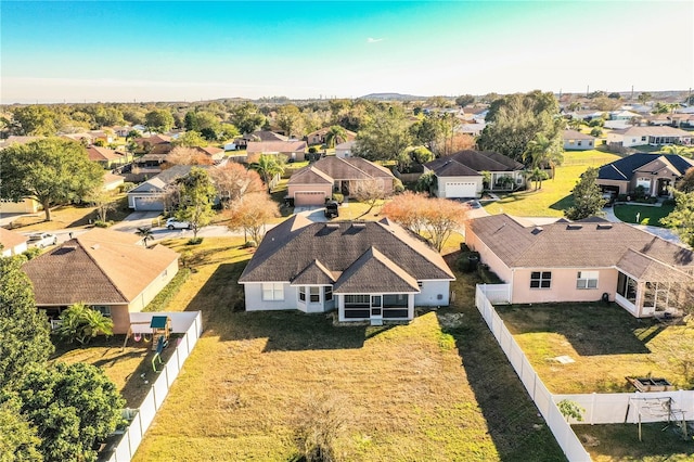bird's eye view featuring a residential view