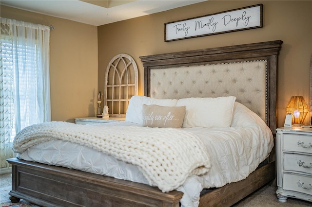 view of carpeted bedroom